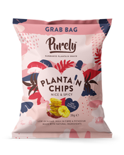 Load image into Gallery viewer, Purely Plantain Chips Nice & Spicy Grab Bag Visual Front