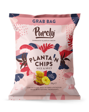 Load image into Gallery viewer, Purely Plantain Chips Nice &amp; Spicy Grab Bag Visual Front
